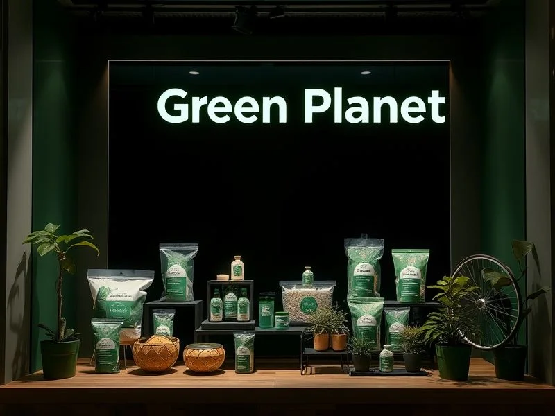 A serene landscape where desert has been transformed into lush, vibrant green, powered by advanced irrigation systems.